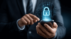 Cover photo businessman using smartphone to encrypt data and en cd6b934e 6185 4fb1 9800 684e776f85f4