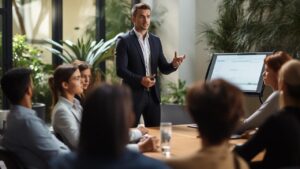Product team lead ai image powerpoint presentation ppt ecs slide01